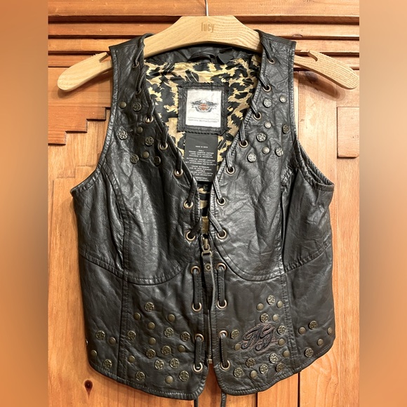 Harley-Davidson Jackets & Blazers - Harley Davidson lambskin Vest with embellishments